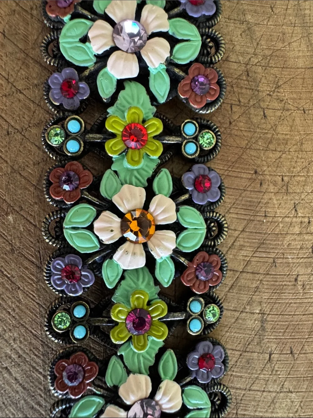 Multicolor Floral Embellished Women's Hair Barrette